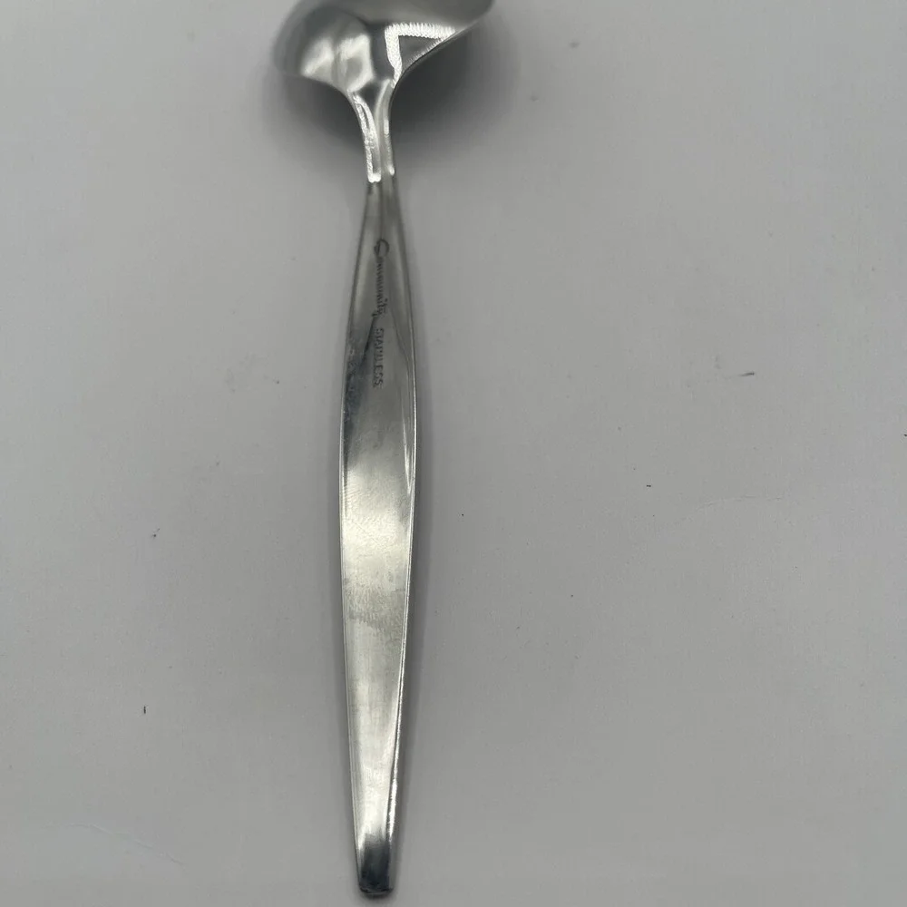 Oneida Community Venetia MCM Soup Spoons Stainless Flatware‎ Lot Set Of 4